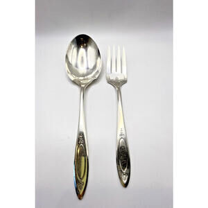 Vintage Oneida Silver Adam Silverplated Serving Fork & Spoon Community